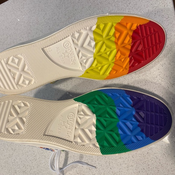 Multi-color Converse Hi-tops - Picture 2 of 4